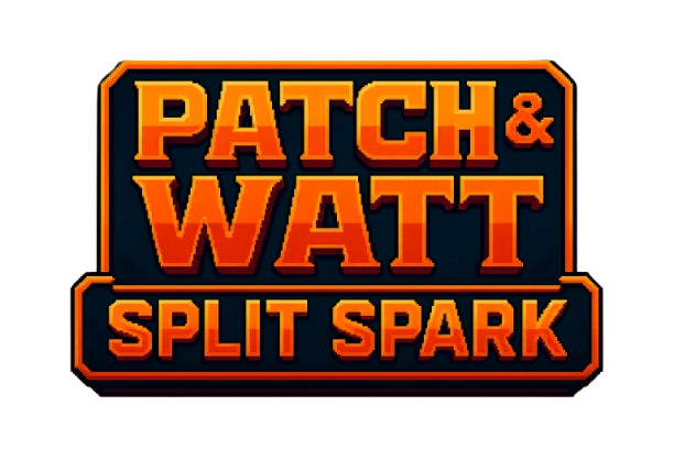 Patch & Watt Split Spark Logo